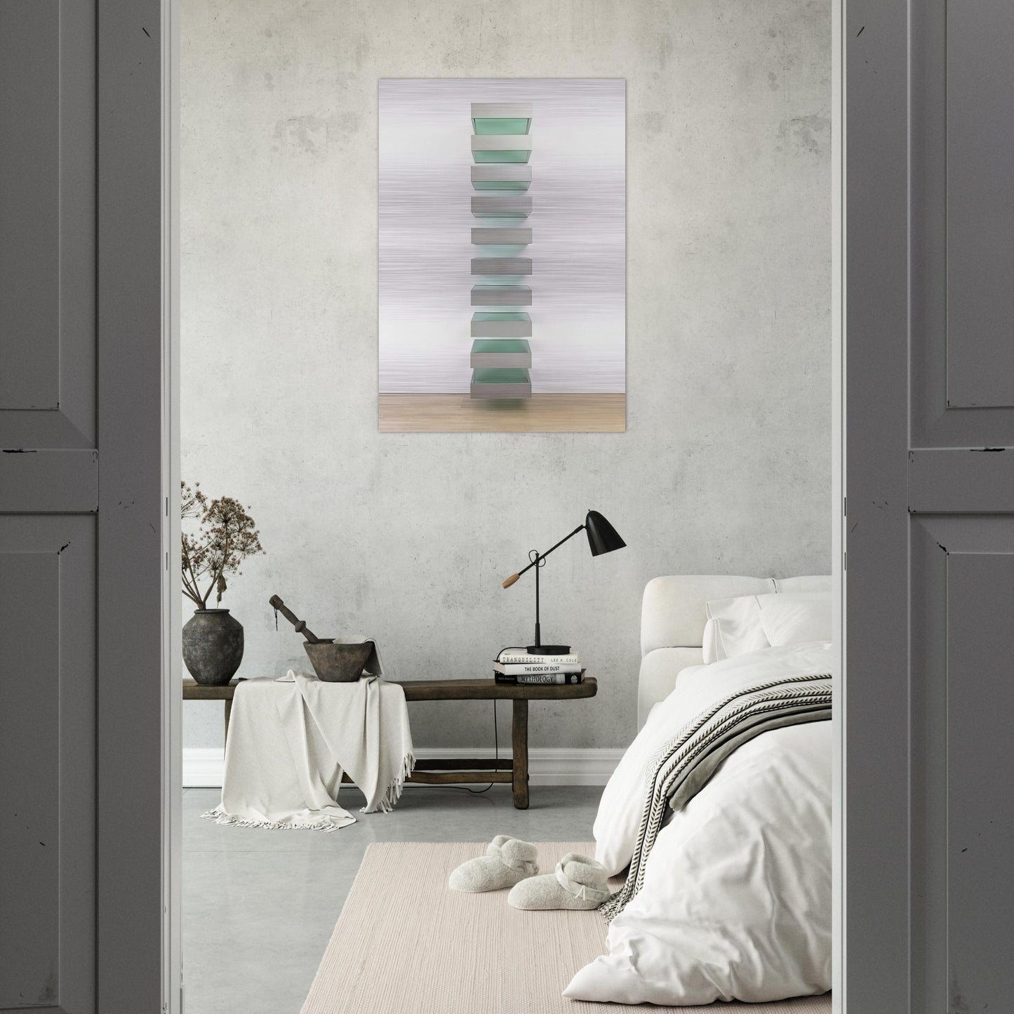 Untitled Bernstein 89-1 - 1989 - Donald Judd Brushed Aluminum Print - 70x100 cm / 28x40 inches | Donald Judd Aluminum Print | Donald Judd Prints