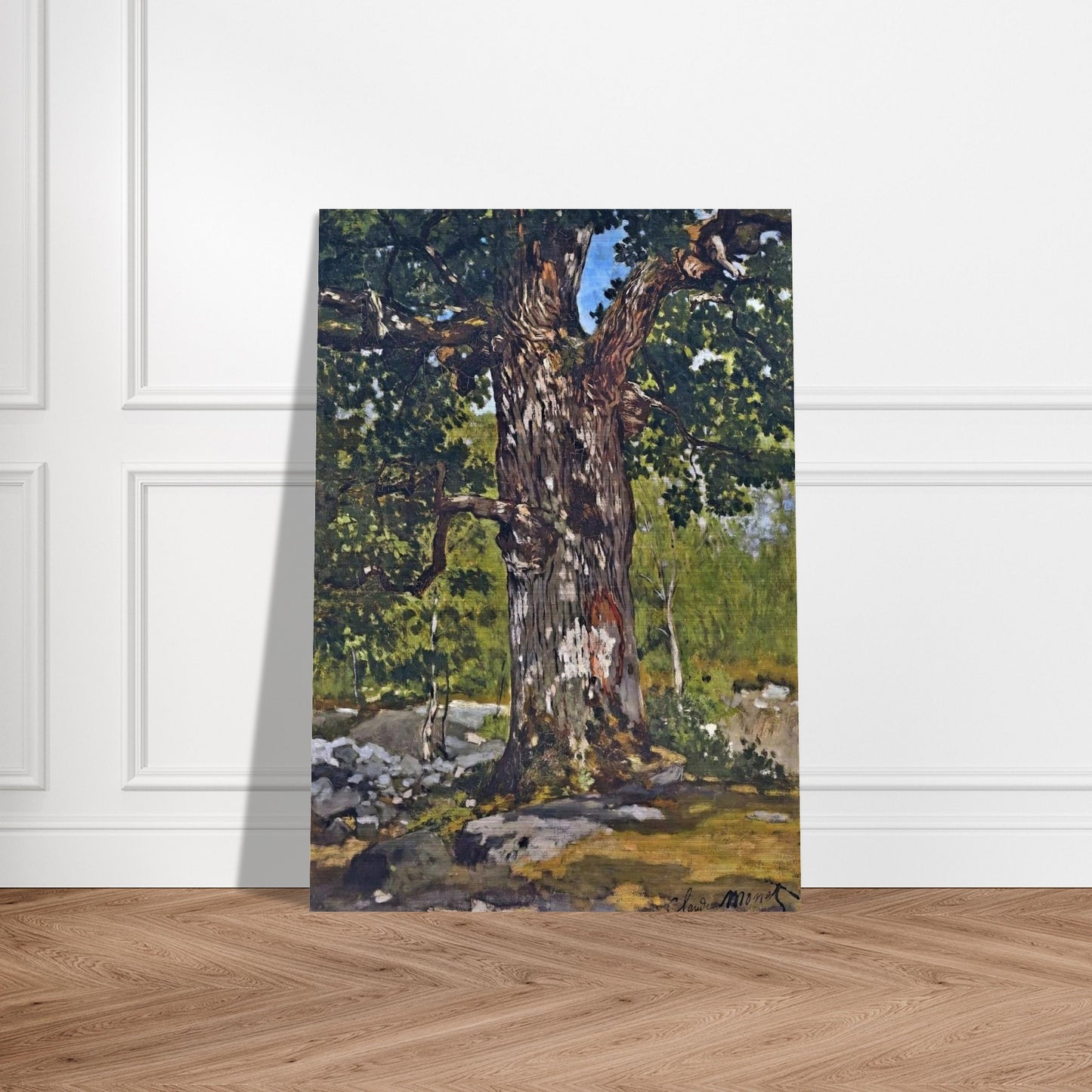 The Bodmer Oak - claude monet Brushed Aluminum Print - 70x100 cm / 28x40 inches | claude monet Aluminum Print | claude monet Prints
