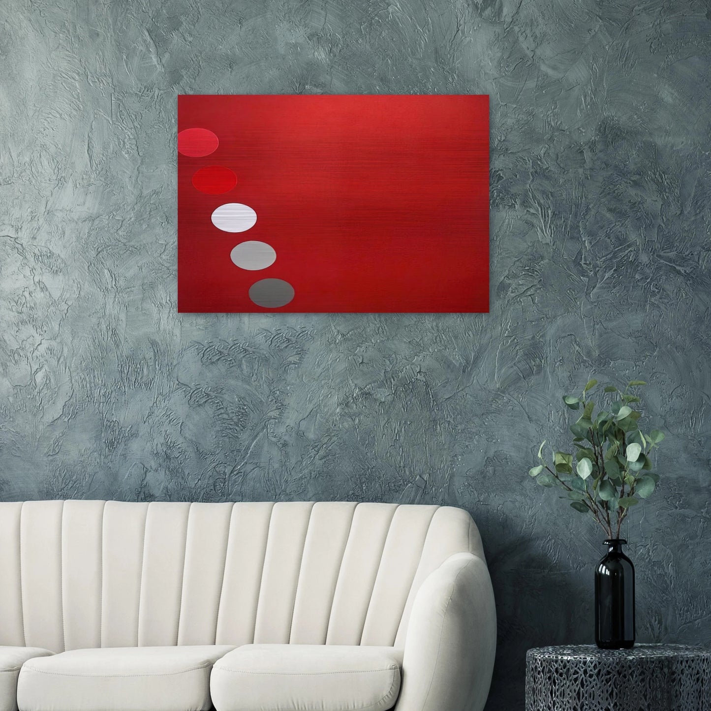 Phased Red - 1965 - Thomas Downing Brushed Aluminum Print - 70x100 cm / 28x40 inches | Thomas Downing Aluminum Print | Thomas Downing Prints