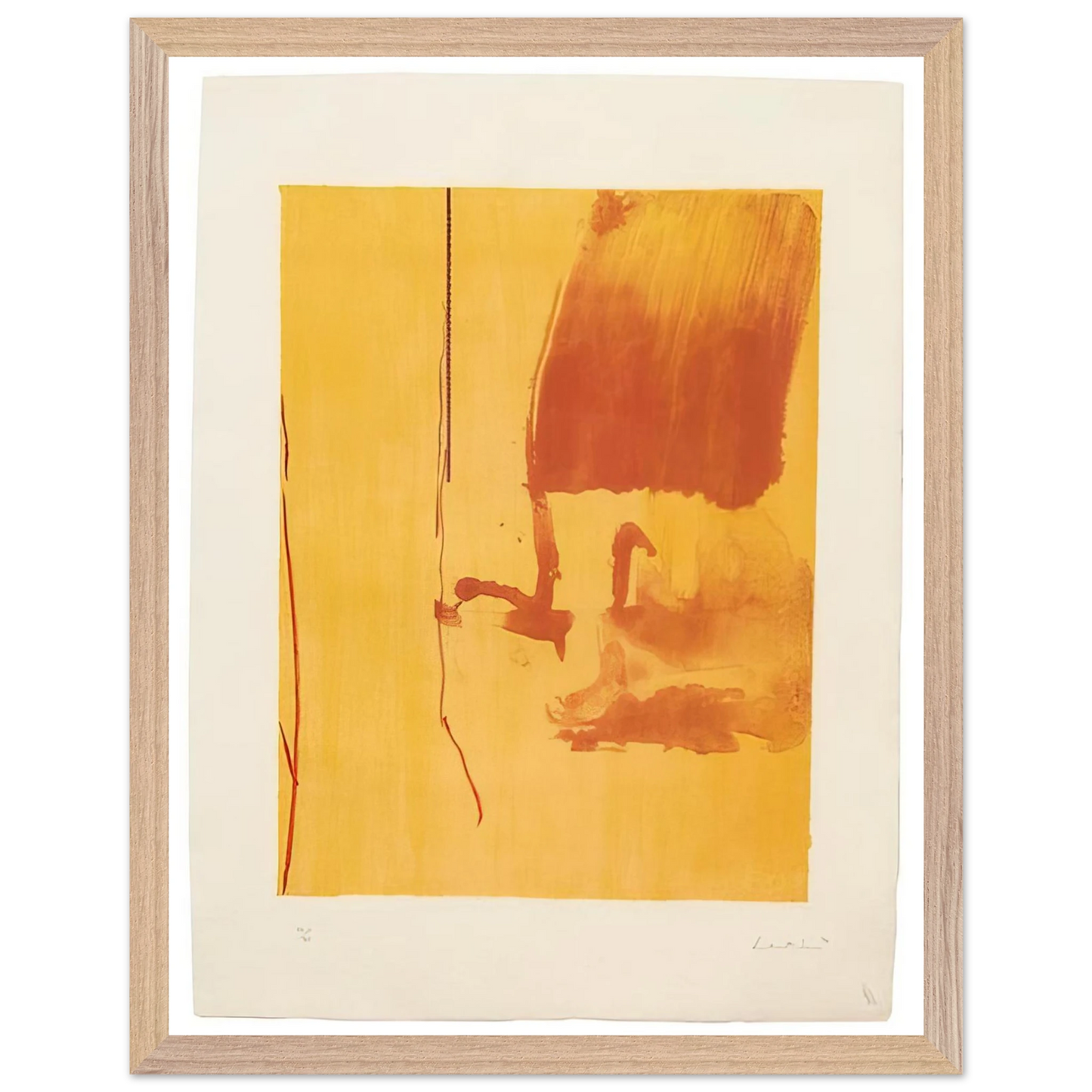 Helen Frankenthaler - Harvest - 1976 Wall art - 70x100 cm / 28x40 inches - Premium Wooden Framed Poster With Fine Art Paper-canvas - White frame