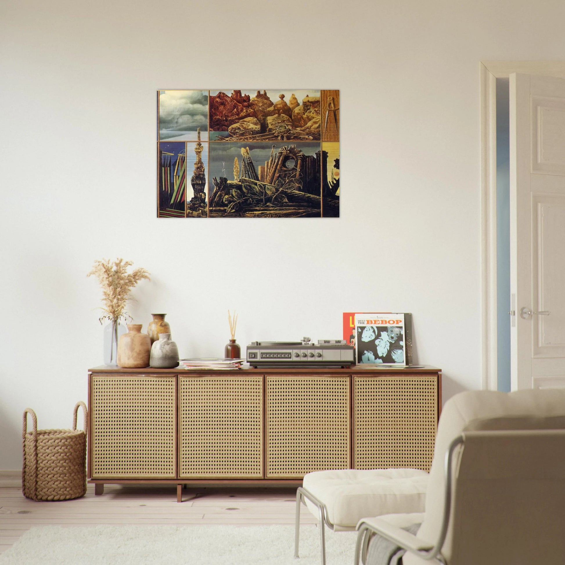 Painting for Young People - Max Ernst Brushed Aluminum Print - 70x100 cm / 28x40 inches | Max Ernst Aluminum Print | Max Ernst Prints