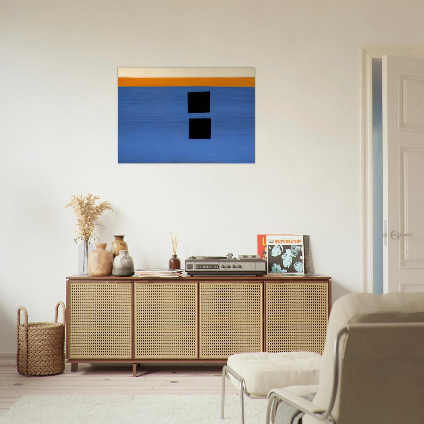 Double Aegean Sun-Box - 1968 - Theodoros Stamos Brushed Aluminum Print - 70x100 cm / 28x40 inches | Theodoros Stamos Aluminum Print | Theodoros Stamos Prints