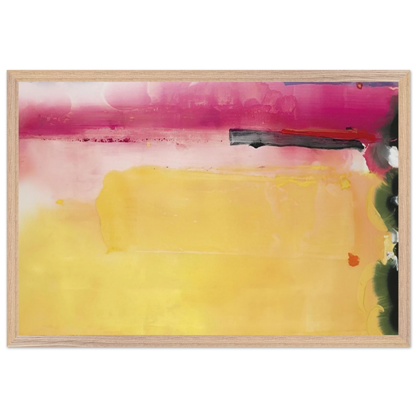 Helen Frankenthaler - Black-Eyed Susan - 1988 Wall art - 40x50 cm / 16x20 inches - Premium Wooden Framed Poster With Fine Art Paper-canvas - Wood frame