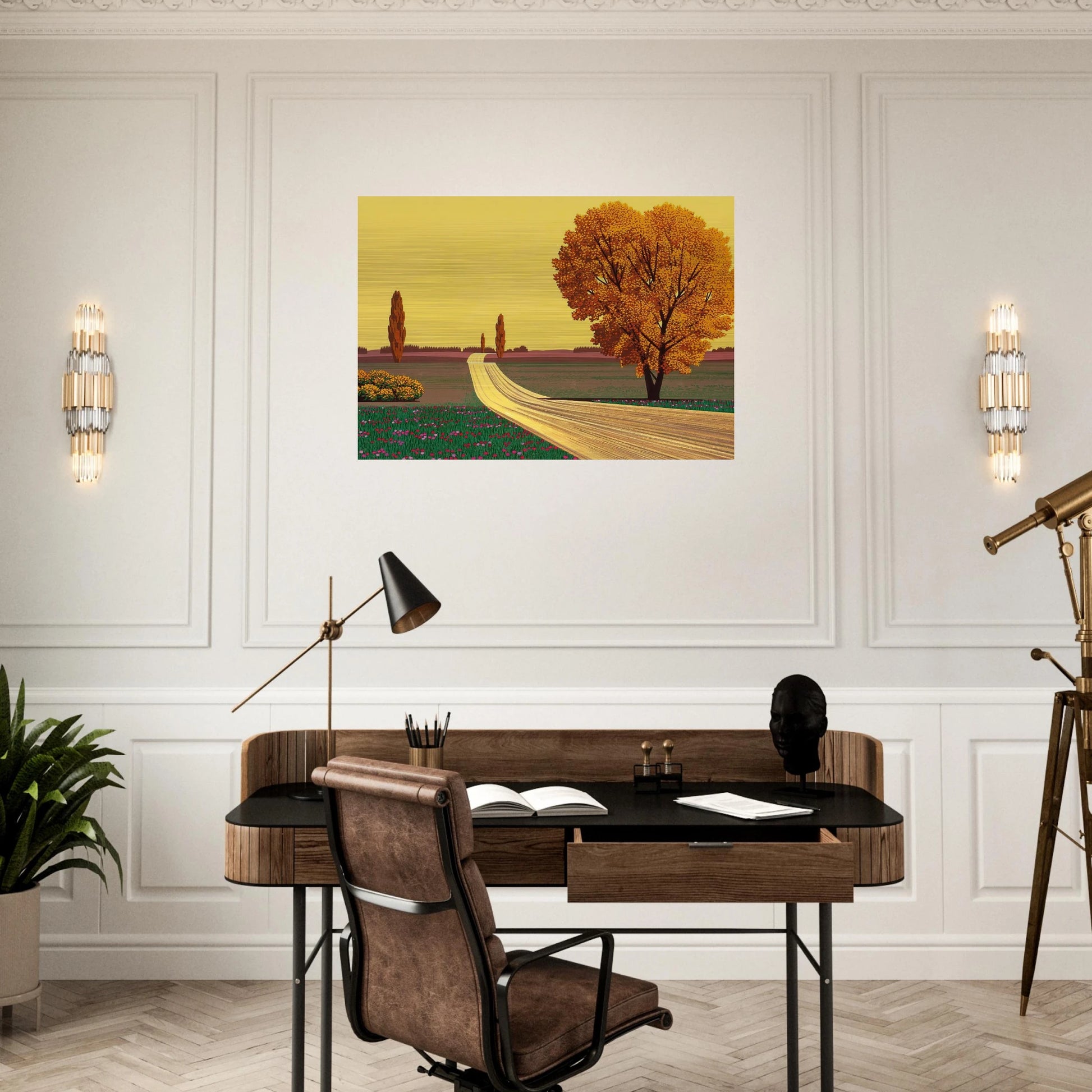 Autumn - Hiroshi Nagai Brushed Aluminum Print - 70x100 cm / 28x40 inches | Hiroshi Nagai Aluminum Print | Hiroshi Nagai Prints