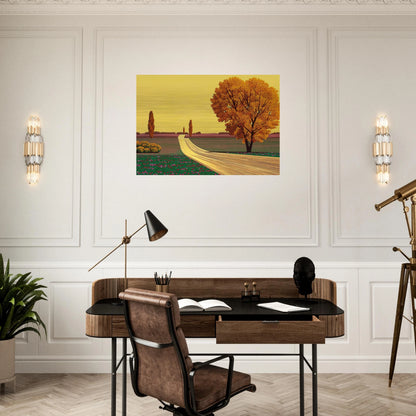 Autumn - Hiroshi Nagai Brushed Aluminum Print - 70x100 cm / 28x40 inches | Hiroshi Nagai Aluminum Print | Hiroshi Nagai Prints