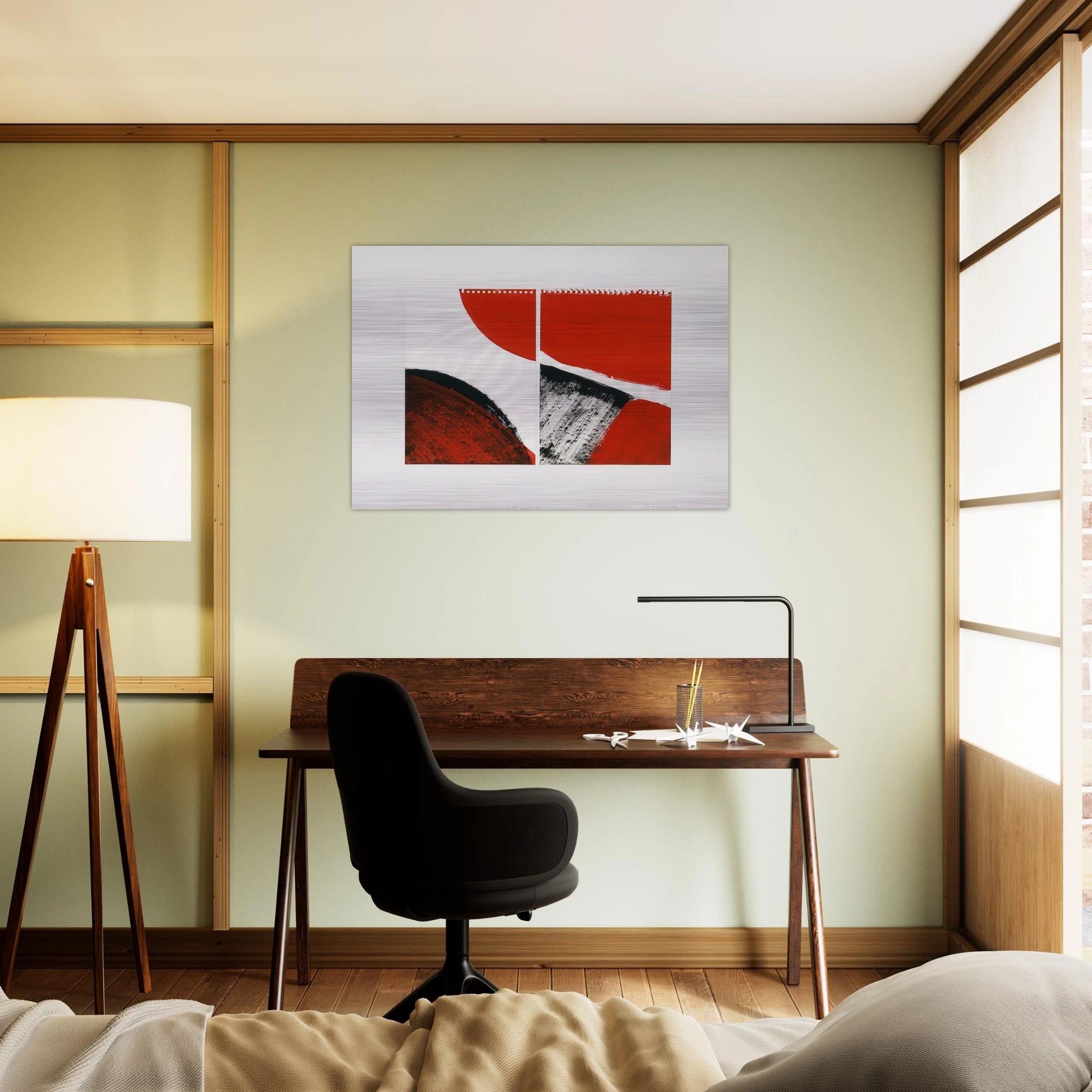 Who knows the beginning and who knows the end II - 1976 - Blinky Palermo Brushed Aluminum Print - 70x100 cm / 28x40 inches | Blinky Palermo Aluminum Print | Blinky Palermo Prints