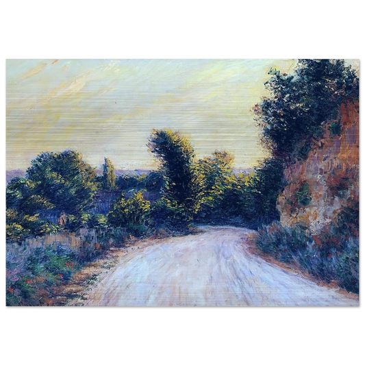 Road near Giverny - claude monet Brushed Aluminum Print - 70x100 cm / 28x40 inches | claude monet Aluminum Print | claude monet Prints