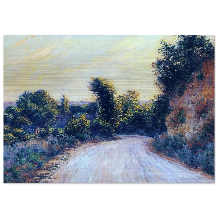 Road near Giverny - claude monet Brushed Aluminum Print - 70x100 cm / 28x40 inches | claude monet Aluminum Print | claude monet Prints