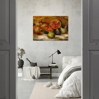 Still Life with Figs - Pierre-Auguste Renoir Brushed Aluminum Print - 70x100 cm / 28x40 inches | Pierre-Auguste Renoir Aluminum Print | Pierre-Auguste Renoir Prints