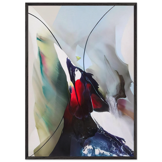 Phenomena Tarot Over - 1970 - Paul Jenkins 70x100 cm / 28x40 inches Framed Art Print – Black Wooden Frame
