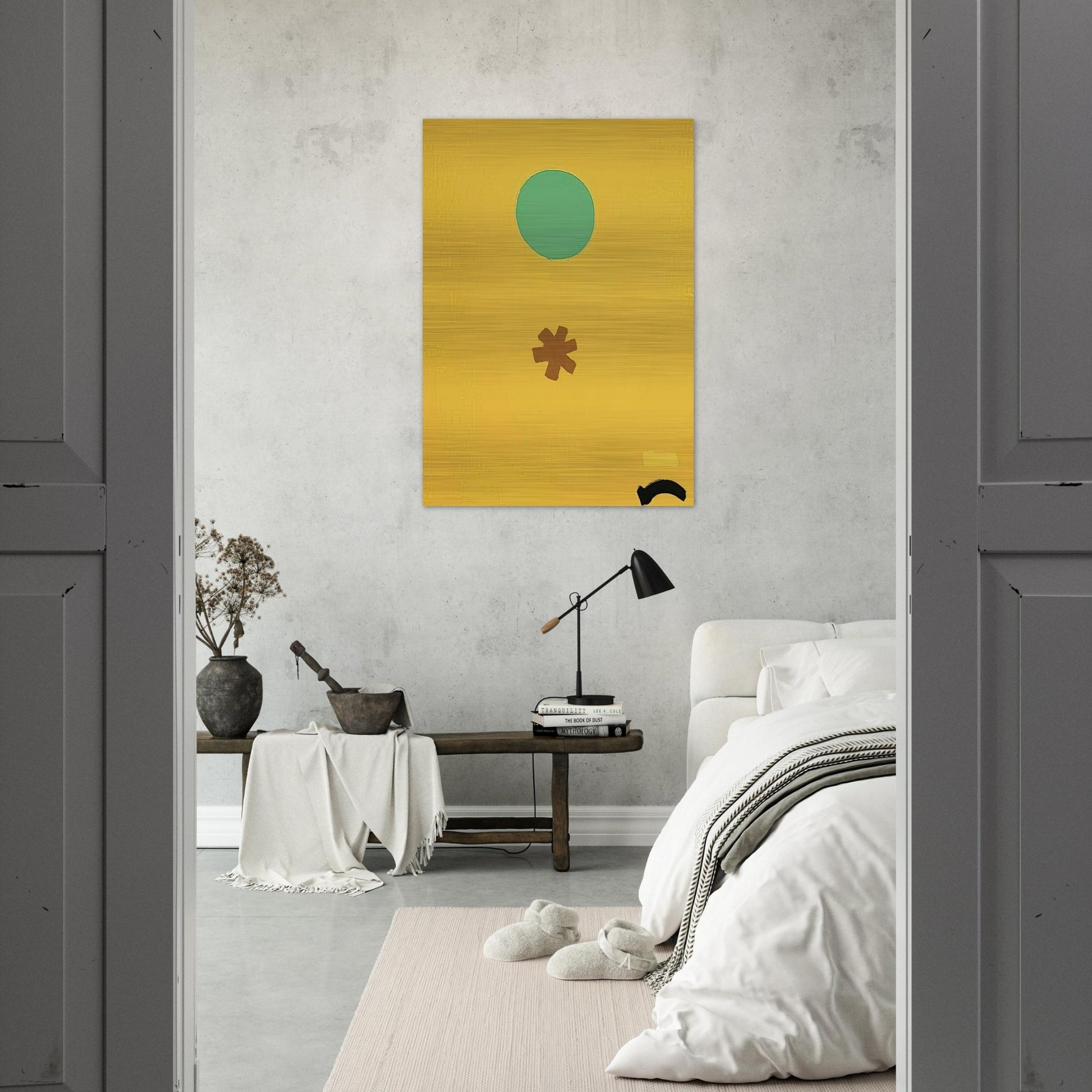Black Note - 1971 - Adolph Gottlieb Brushed Aluminum Print - 70x100 cm / 28x40 inches | Adolph Gottlieb Aluminum Print | Adolph Gottlieb Prints
