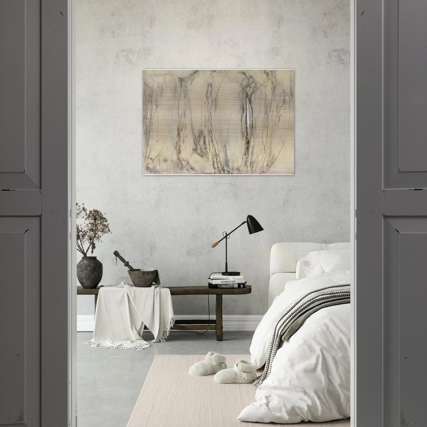 Composition - 1958 - Enrico Castellani Brushed Aluminum Print - 70x100 cm / 28x40 inches | Enrico Castellani Aluminum Print | Enrico Castellani Prints