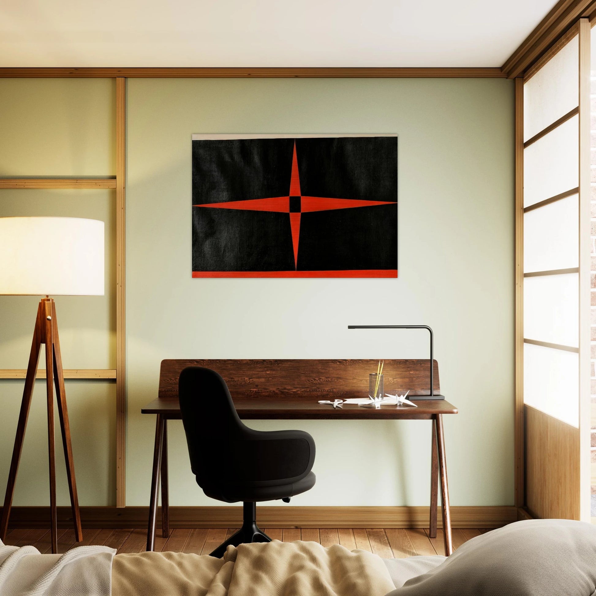 Red Star - 1949 - Carmen Herrera Brushed Aluminum Print - 70x100 cm / 28x40 inches | Carmen Herrera Aluminum Print | Carmen Herrera Prints