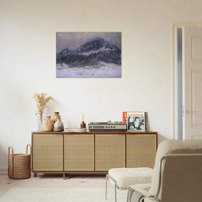 Mount Kolsaas in Misty Weather - claude monet Brushed Aluminum Print - 70x100 cm / 28x40 inches | claude monet Aluminum Print | claude monet Prints