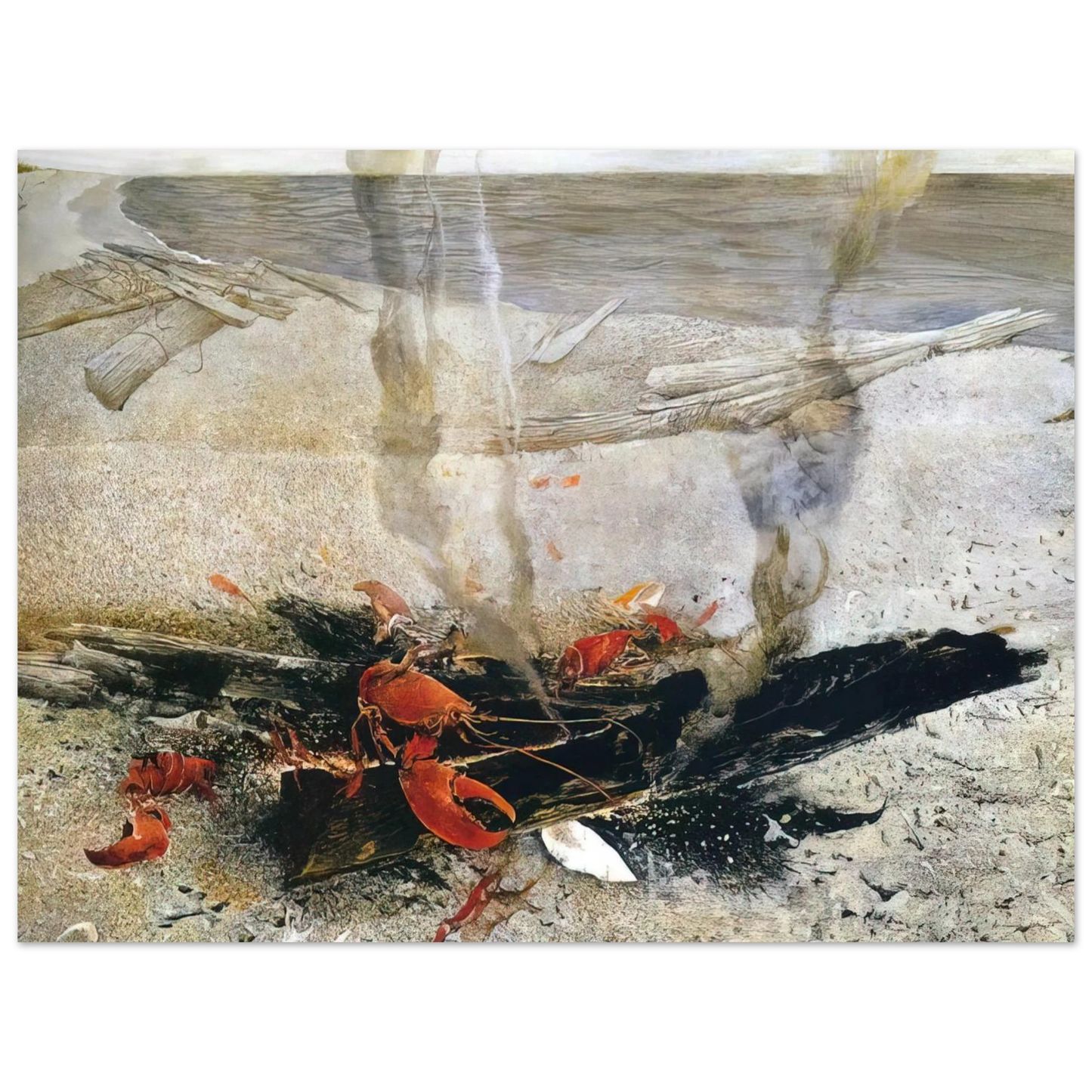 Andrew Wyeth - EMBERS 2000 Wall Art - 21x29.7 cm / 8x12" - Fine Art Poster-canvas - -