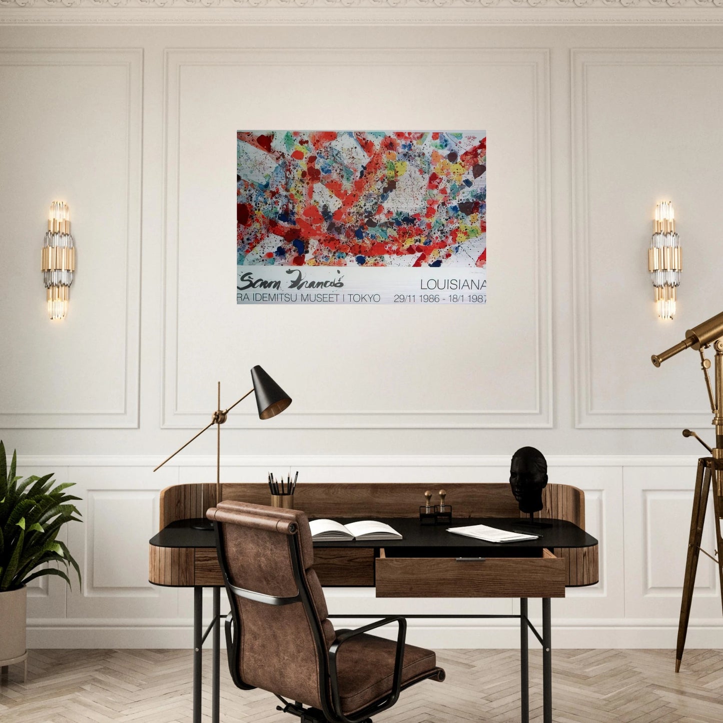 Polar Red - Sam Francis Brushed Aluminum Print - 70x100 cm / 28x40 inches | Sam Francis Aluminum Print | Sam Francis Prints