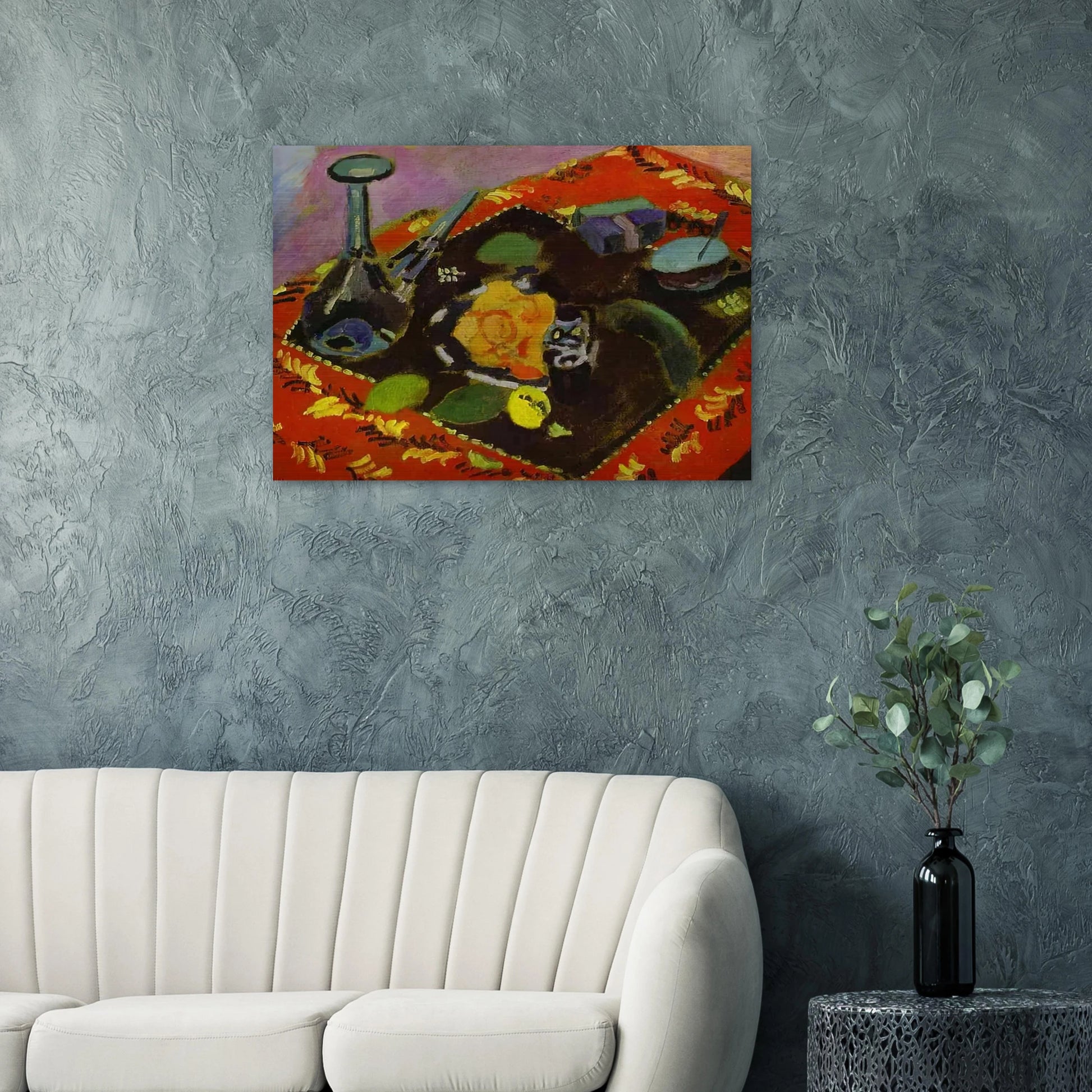 DISHES AND FRUIT 1906 - Henri Matisse Brushed Aluminum Print - 70x100 cm / 28x40 inches | Henri Matisse Aluminum Print | Henri Matisse Prints