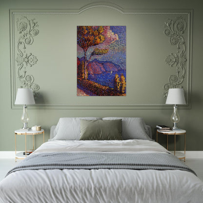 The Canal near St. Tropez - Henri-Edmond Cross Brushed Aluminum Print - 70x100 cm / 28x40 inches | Henri-Edmond Cross Aluminum Print | Henri-Edmond Cross Prints