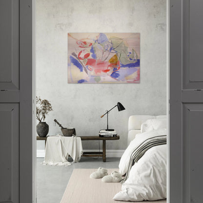 Mountains and Sea - 1952 - Helen Frankenthaler Brushed Aluminum Print - 70x100 cm / 28x40 inches | Helen Frankenthaler Aluminum Print | Helen Frankenthaler Prints