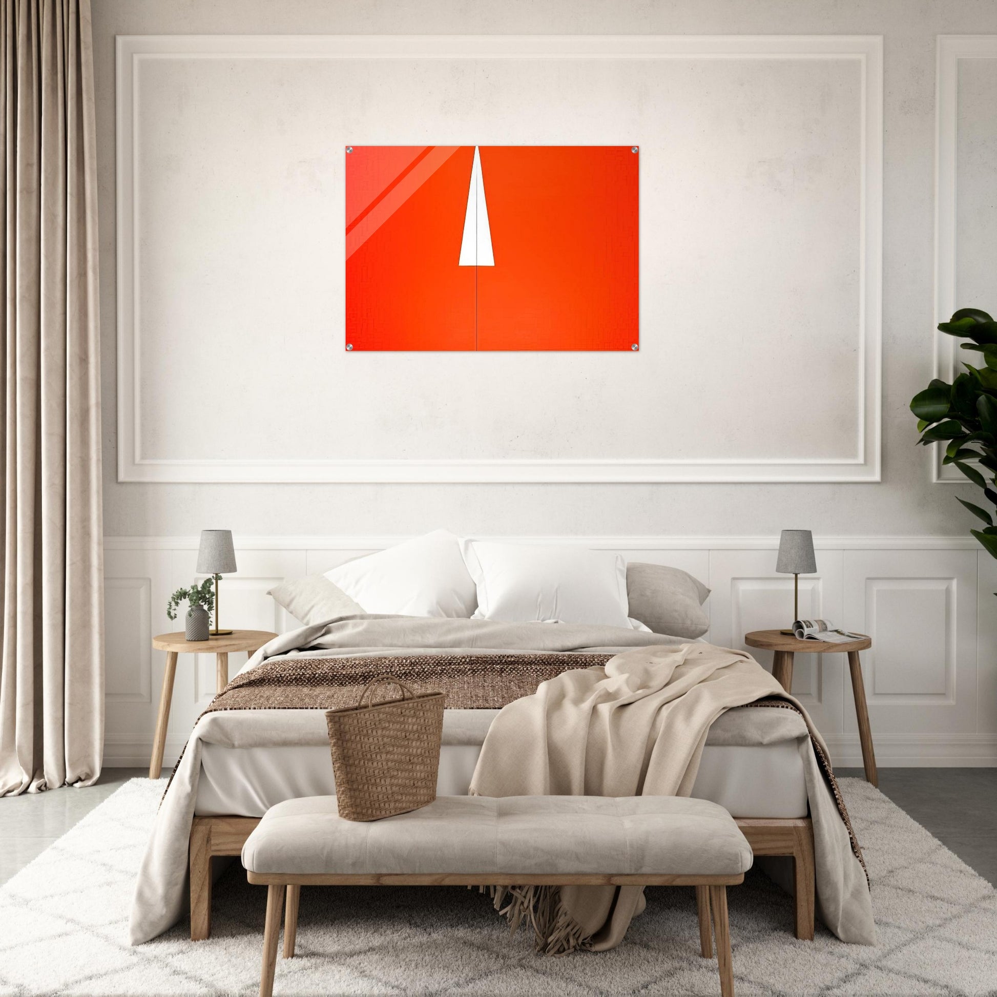 Red with White Triangle - 1961 - Carmen Herrera Acrylic Print - 70x100 cm / 28x40″ inches