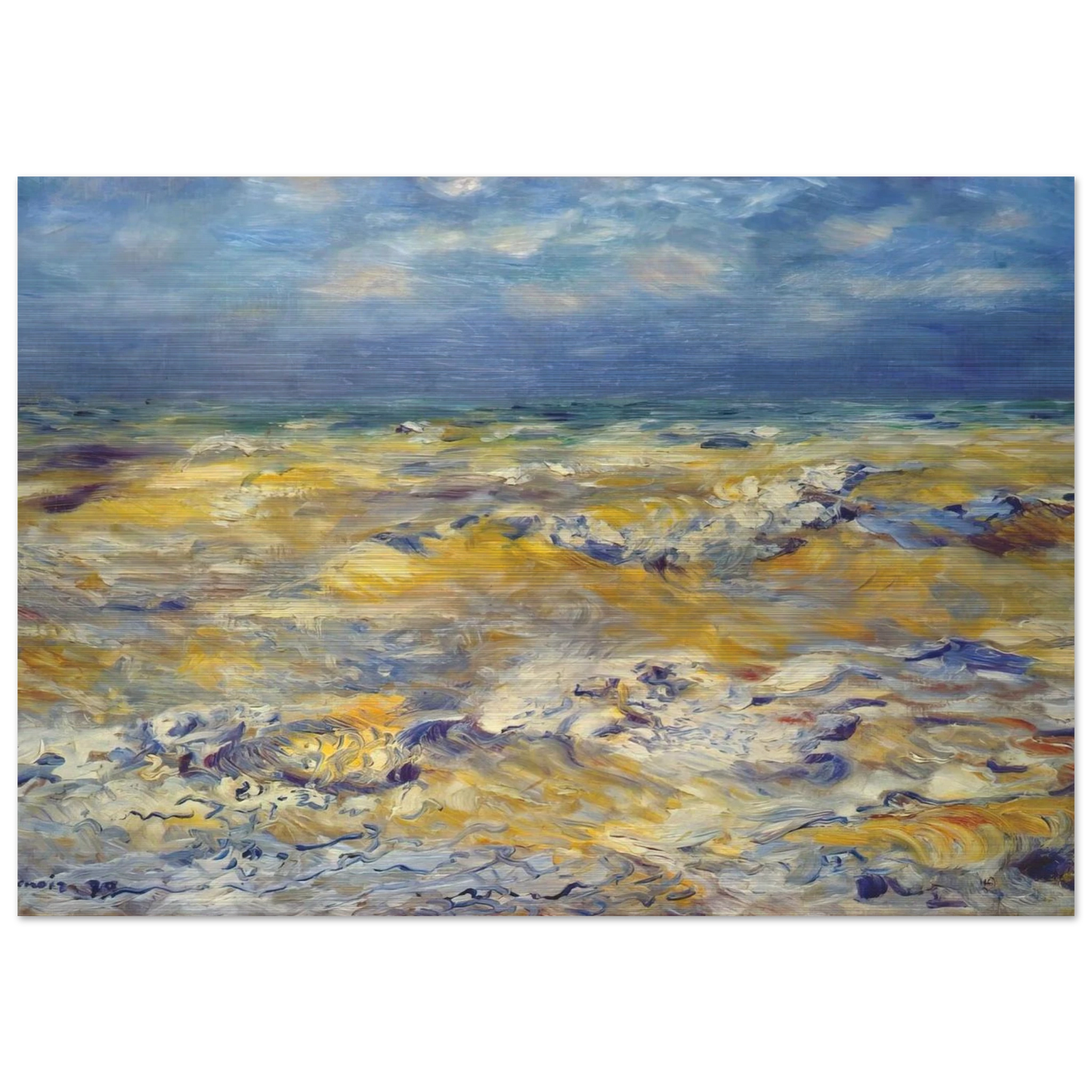 Seascape near berneval - Pierre-Auguste Renoir Brushed Aluminum Print - 70x100 cm / 28x40 inches | Pierre-Auguste Renoir Aluminum Print | Pierre-Auguste Renoir Prints