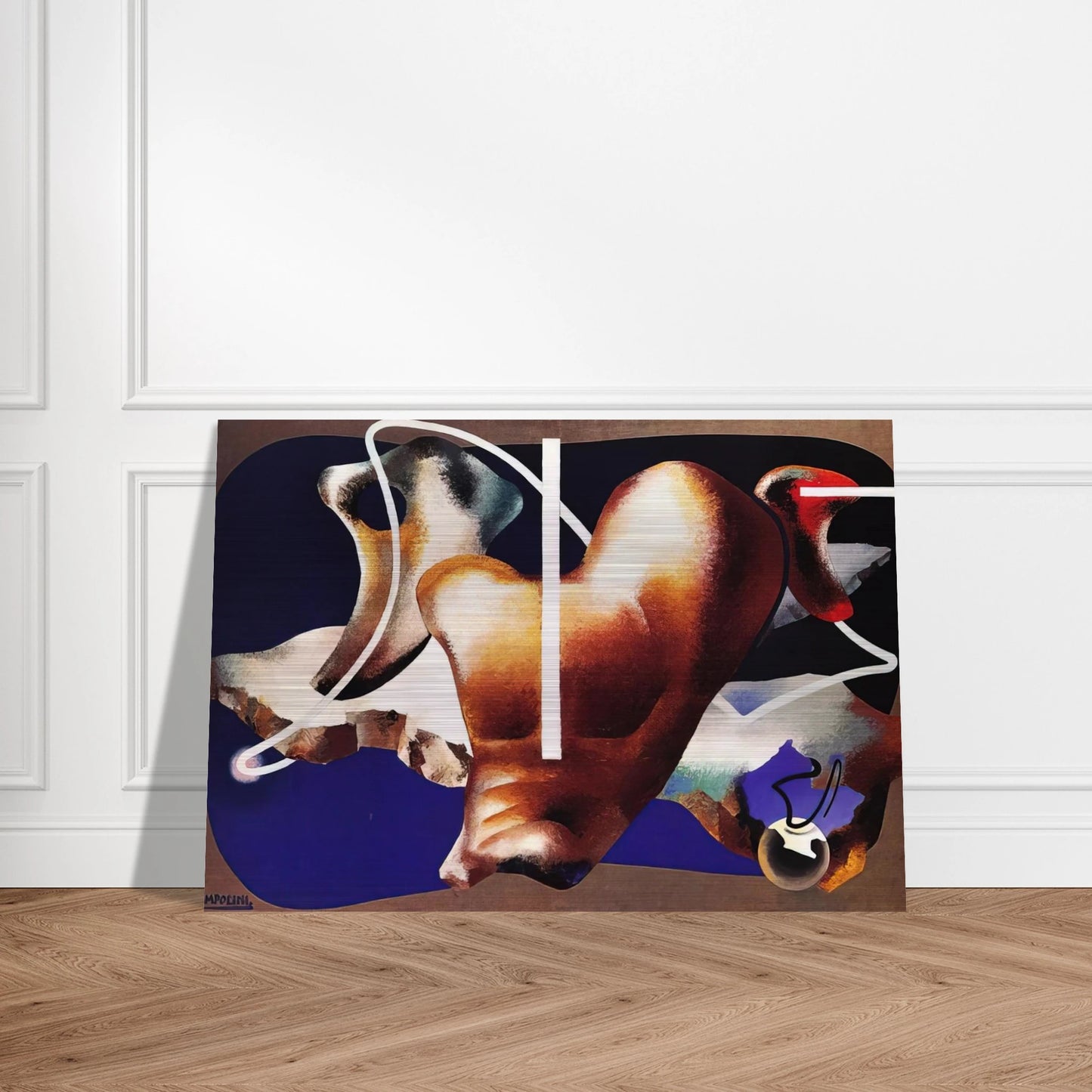 SUPERAMENTO TERRESTRE 1932 - Enrico Prampolini Brushed Aluminum Print - 70x100 cm / 28x40 inches | Enrico Prampolini Aluminum Print | Enrico Prampolini Prints