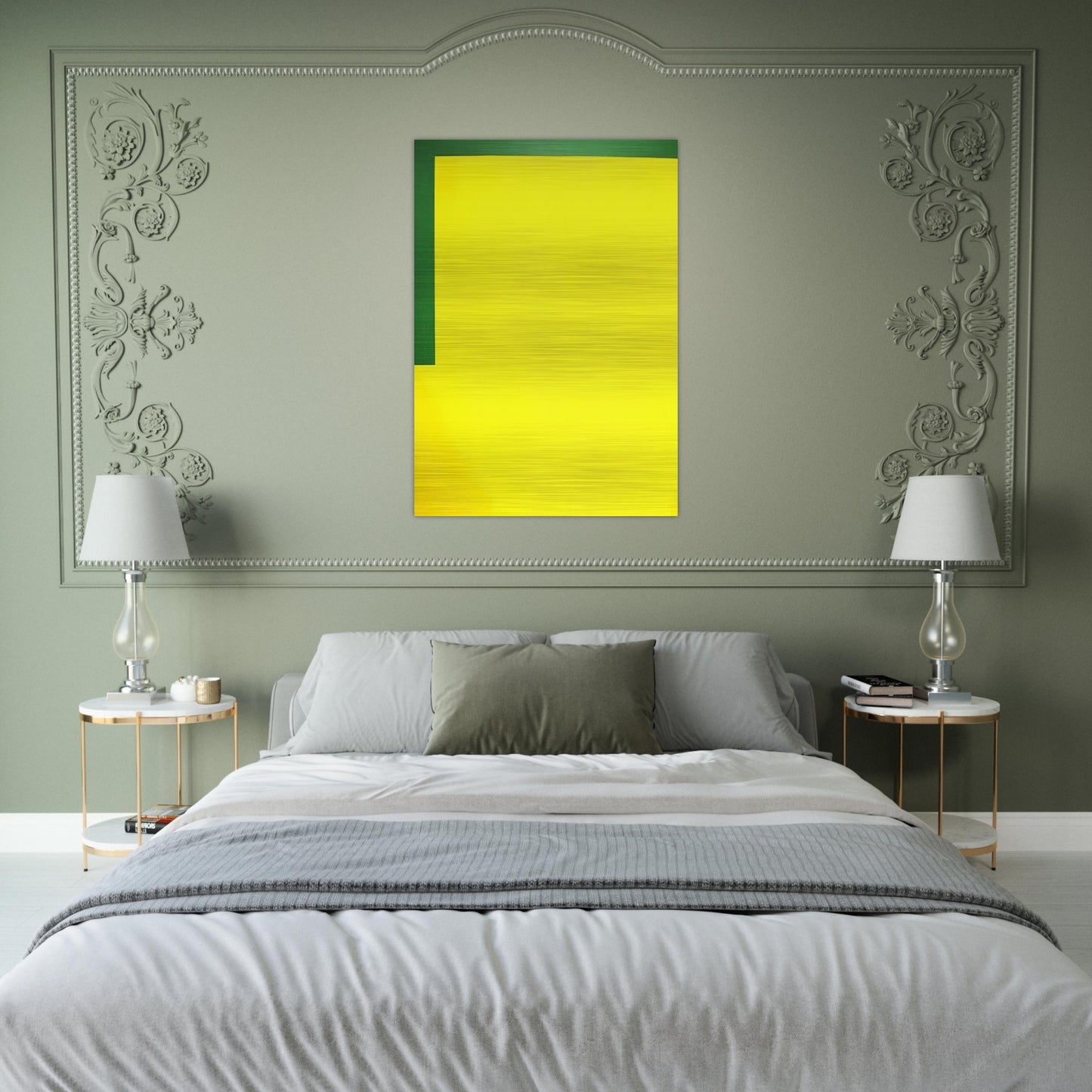 More yellow, less green - 1989 - Carmen Herrera Brushed Aluminum Print - 70x100 cm / 28x40 inches | Carmen Herrera Aluminum Print | Carmen Herrera Prints