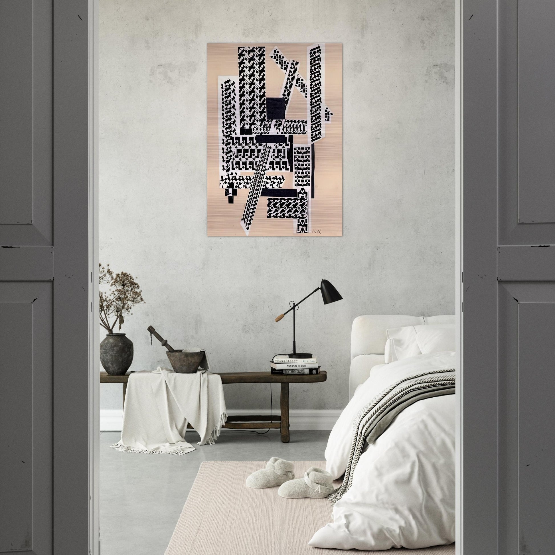 REED PEN COLLAGE 1922 - Hannah Hoch Brushed Aluminum Print - 70x100 cm / 28x40 inches | Hannah Hoch Aluminum Print | Hannah Hoch Prints