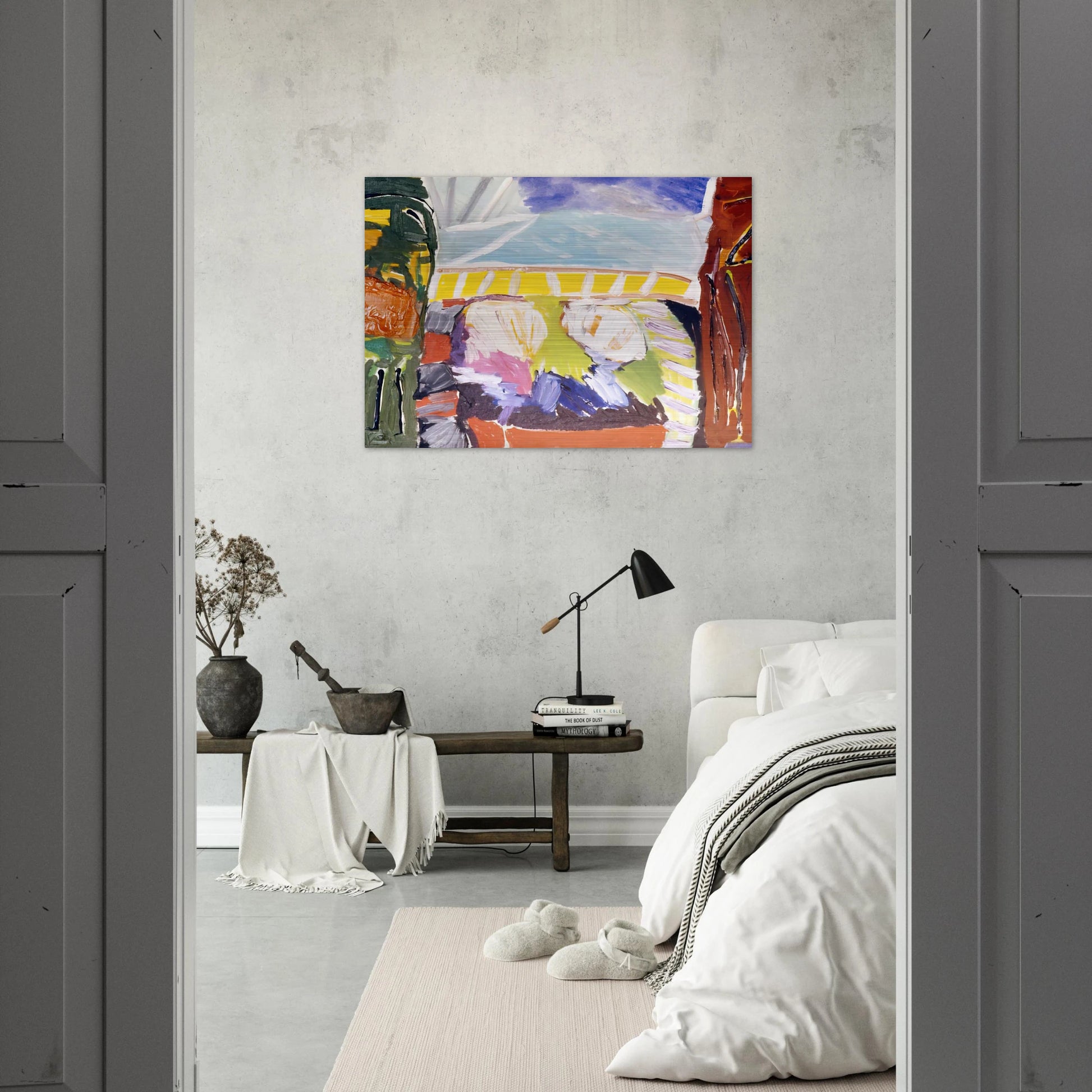 Taurean Entrance - 1973 - Ronnie Landfield Brushed Aluminum Print - 70x100 cm / 28x40 inches | Ronnie Landfield Aluminum Print | Ronnie Landfield Prints