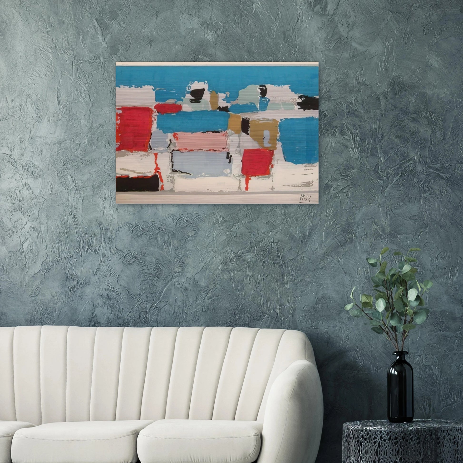 Méditerranée 01 - Art Informel - Nicolas de Stael Brushed Aluminum Print - 70x100 cm / 28x40 inches | Nicolas de Stael Aluminum Print | Nicolas de Stael Prints