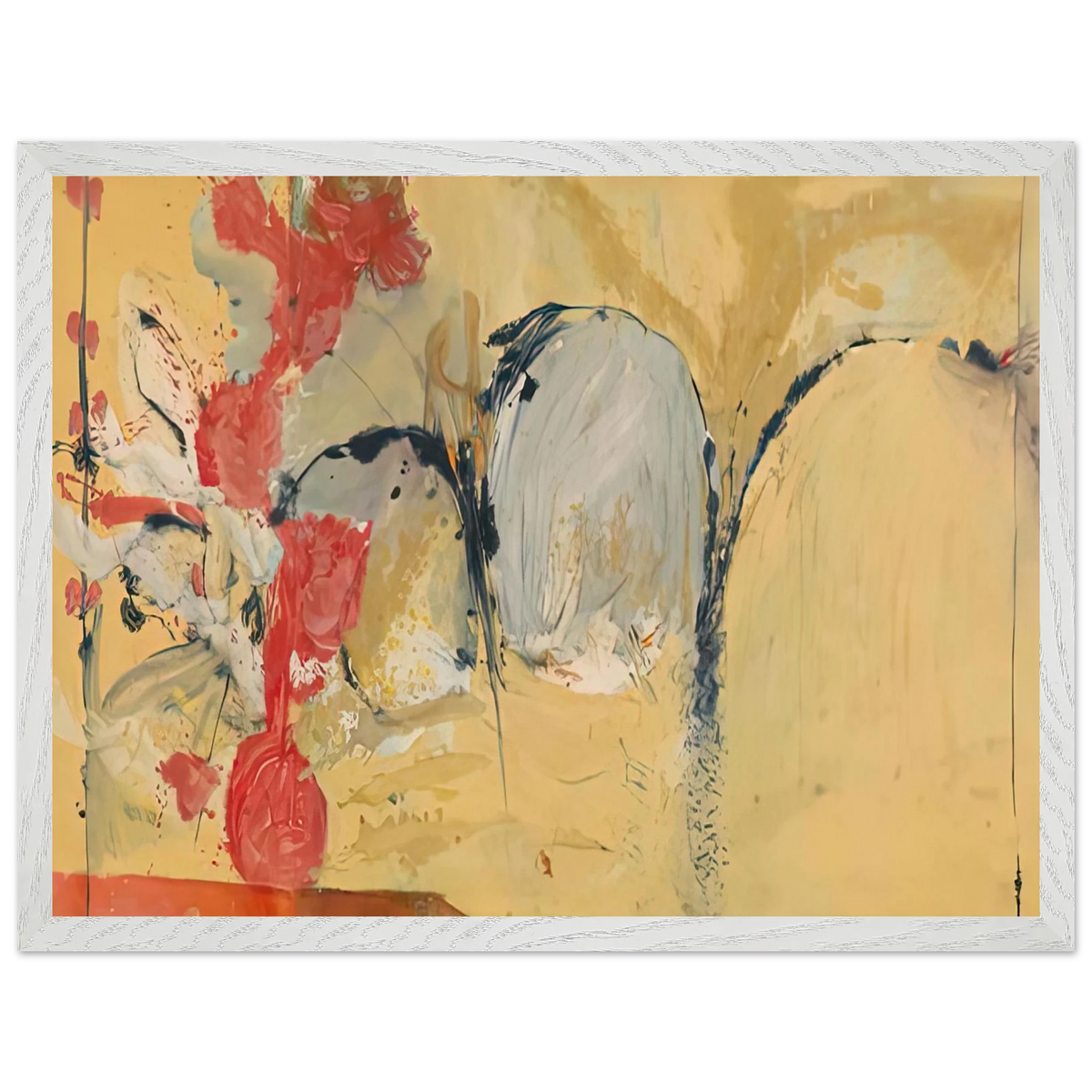 Helen Frankenthaler - Large Abstract Still Life, 1951- Wall Art - 21x29.7 cm / 8x12" - Premium Wooden Framed Poster With Fine Art Paper-canvas - Wood frame