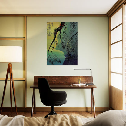 Fog Mist - Eyvind Earle Brushed Aluminum Print - 70x100 cm / 28x40 inches | Eyvind Earle Aluminum Print | Eyvind Earle Prints
