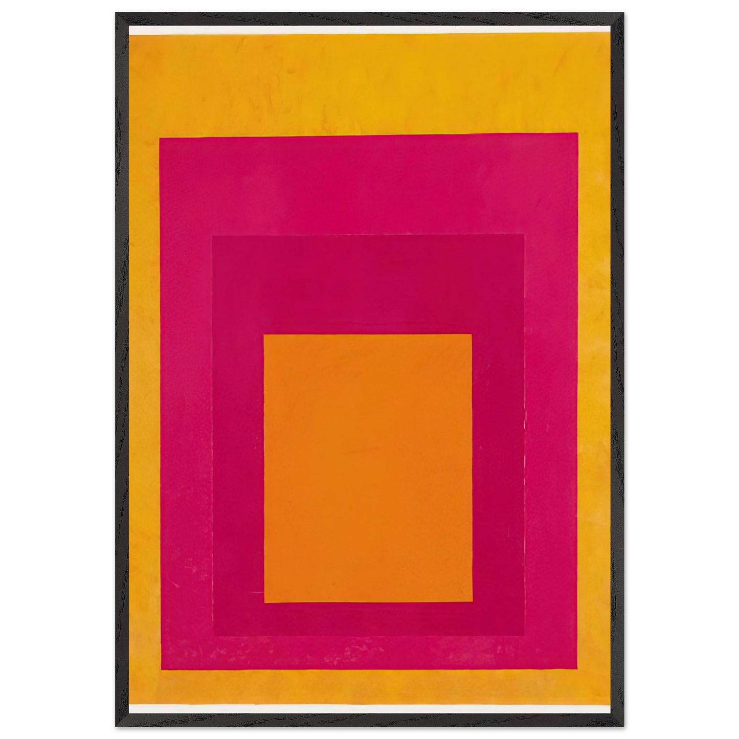 HOMAGE TO THE SQUARE LA TEHUANA 1951 - Josef Albers 70x100 cm / 28x40 inches Framed Art Print – Black Wooden Frame