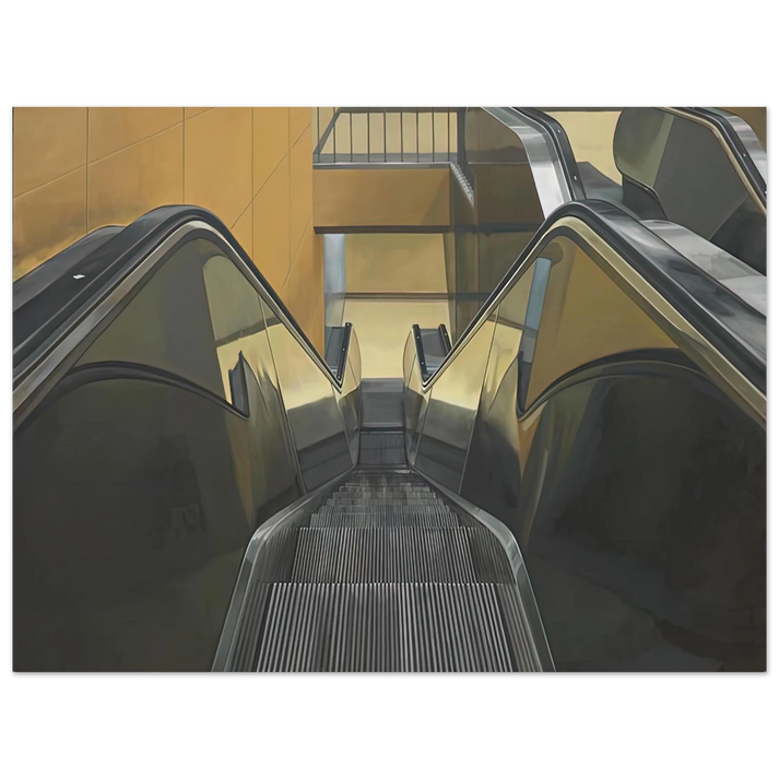 Richard Estes - ESCALATOR 1970  75x100 cm / 30x40inches Fine Art Poster
