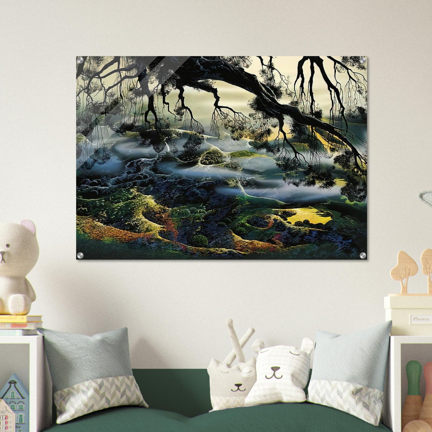 Fog Passes By - Eyvind Earle Acrylic Print - 70x100 cm / 28x40″ inches
