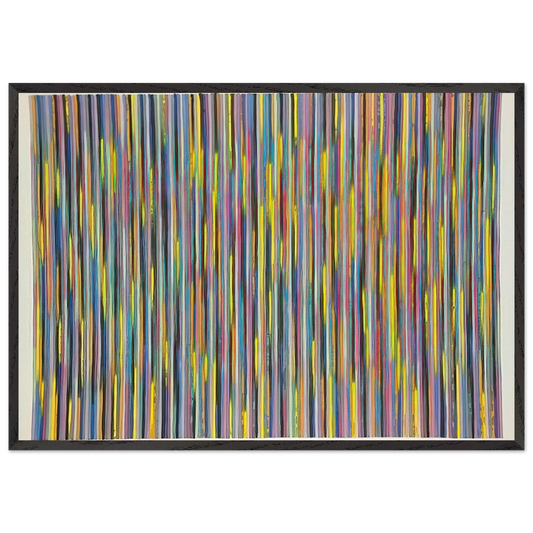 Joy Ride - 1981 - Gene Davis 70x100 cm / 28x40 inches Framed Art Print – Black Wooden Frame