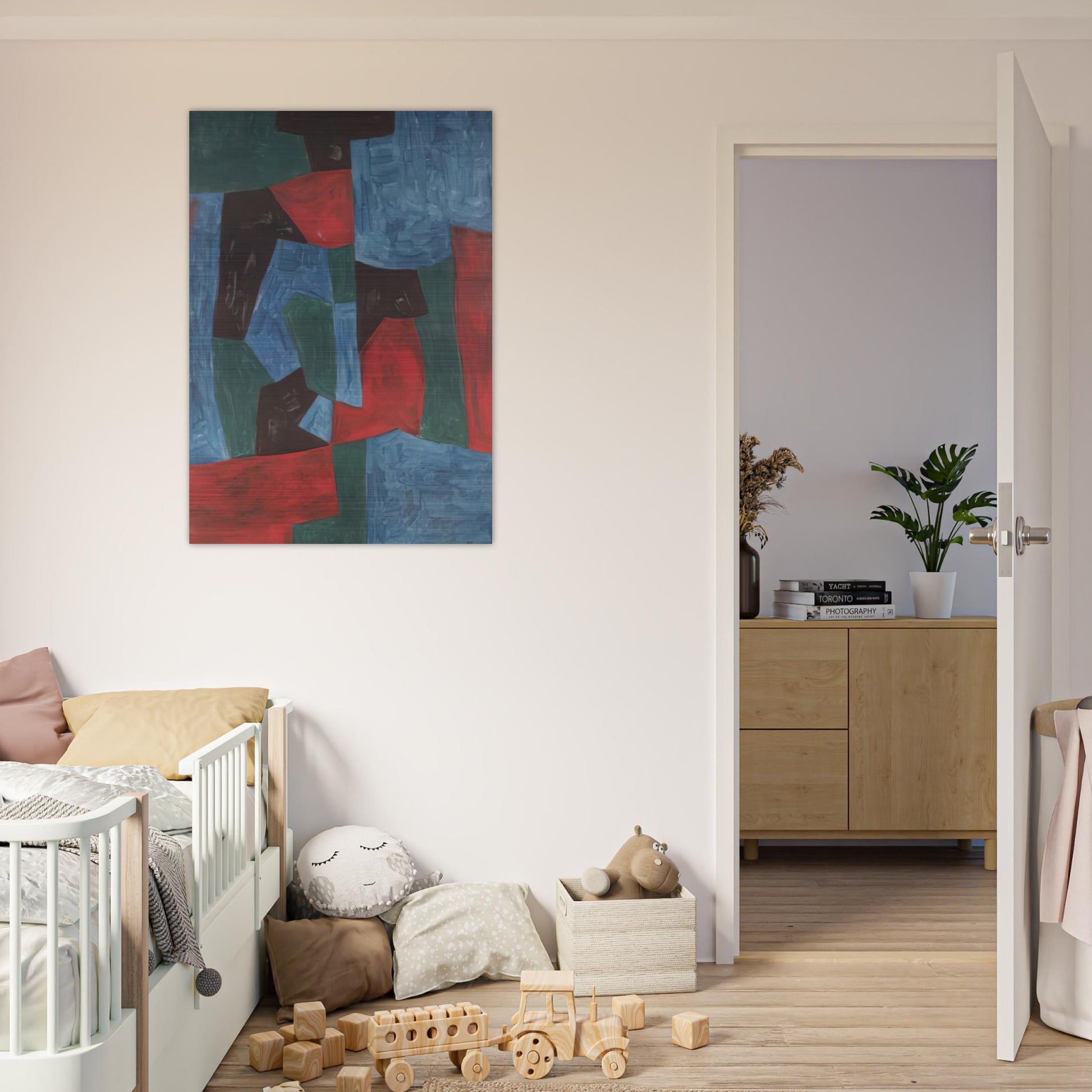 Composition abstraite - 1958 - Serge Poliakoff Brushed Aluminum Print - 70x100 cm / 28x40 inches | Serge Poliakoff Aluminum Print | Serge Poliakoff Prints