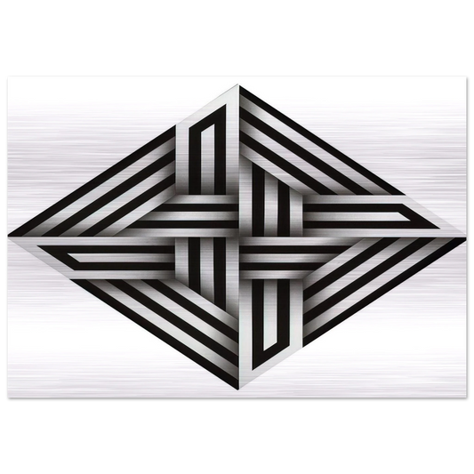 Kumo XV - 1973 - Omar Rayo Brushed Aluminum Print - 70x100 cm / 28x40 inches | Omar Rayo Aluminum Print | Omar Rayo Prints
