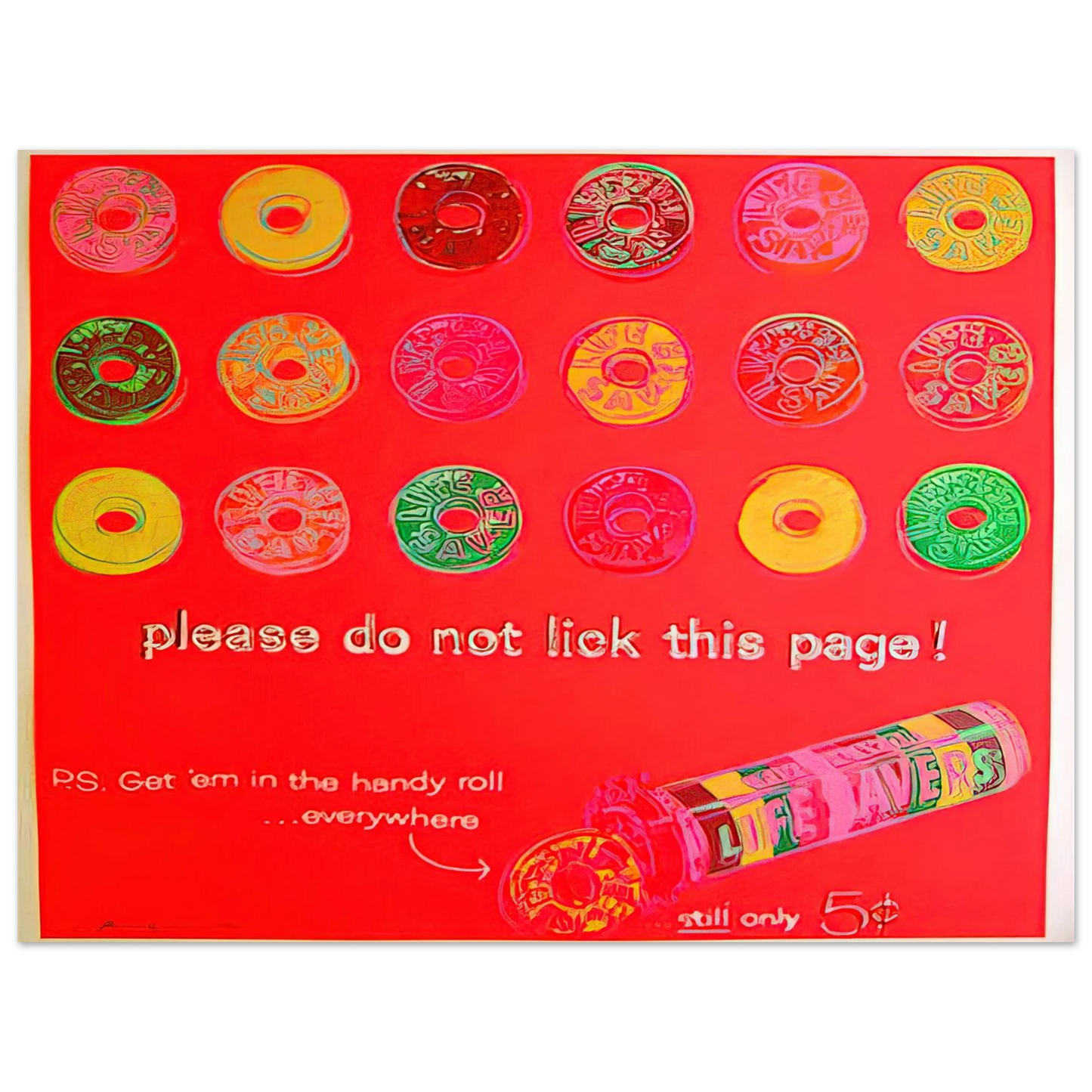 Andy Warhol - Life Savers Fine Art Poster