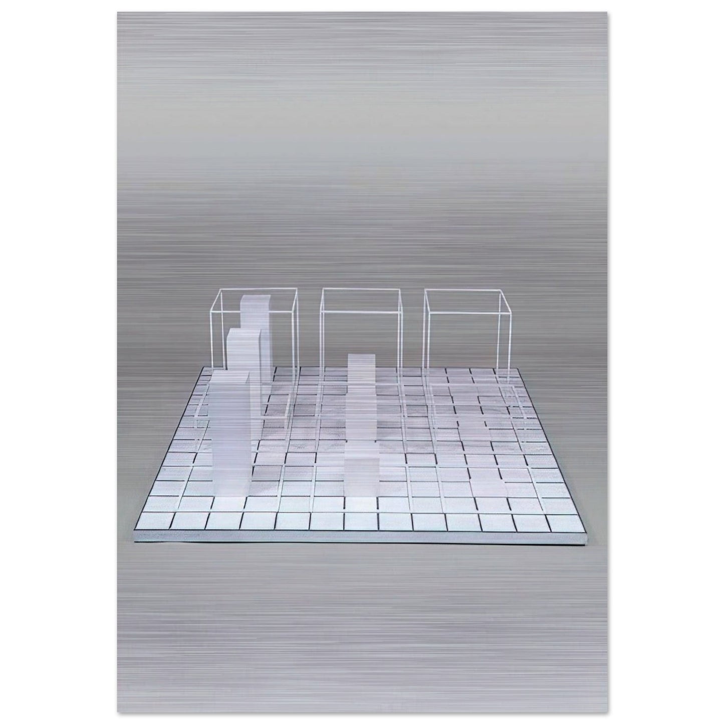 Serial Project Set B - Sol LeWitt Brushed Aluminum Print - 70x100 cm / 28x40 inches | Sol LeWitt Aluminum Print | Sol LeWitt Prints