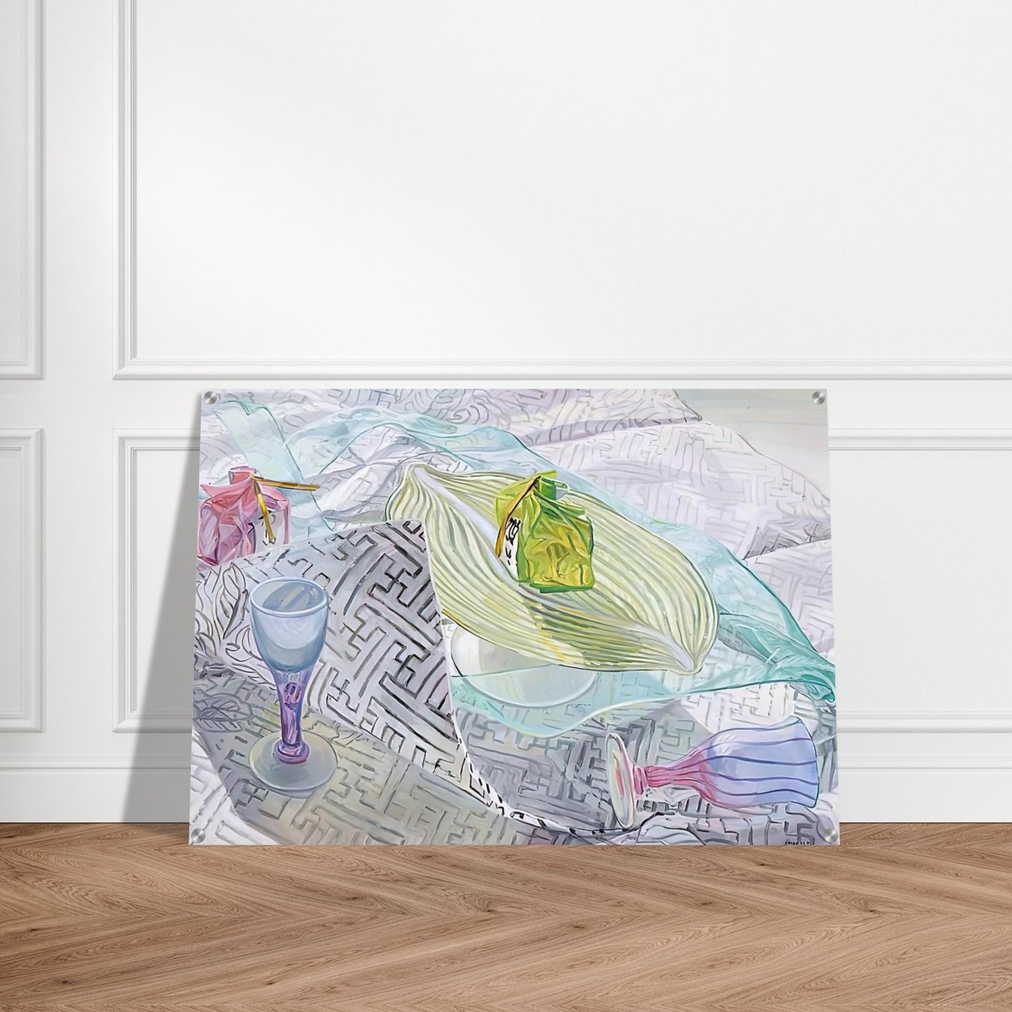 DISHES FROM JAPAN 2003 - Janet Fish Acrylic Print - 70x100 cm / 28x40″ inches