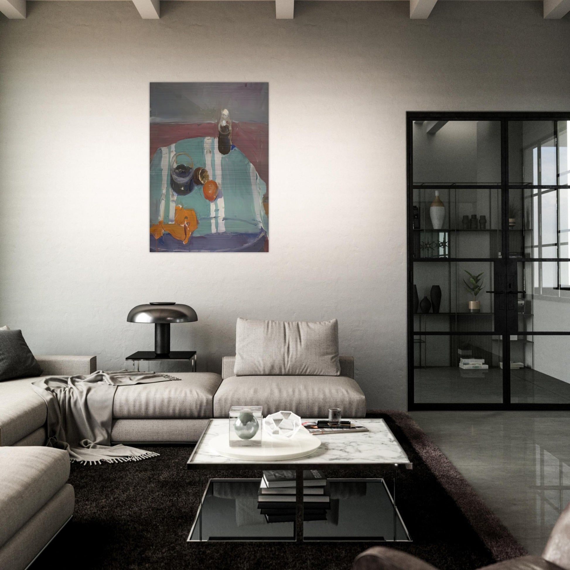 Still Life with Orange Peel - Richard Diebenkorn Brushed Aluminum Print - 70x100 cm / 28x40 inches | Richard Diebenkorn Aluminum Print | Richard Diebenkorn Prints