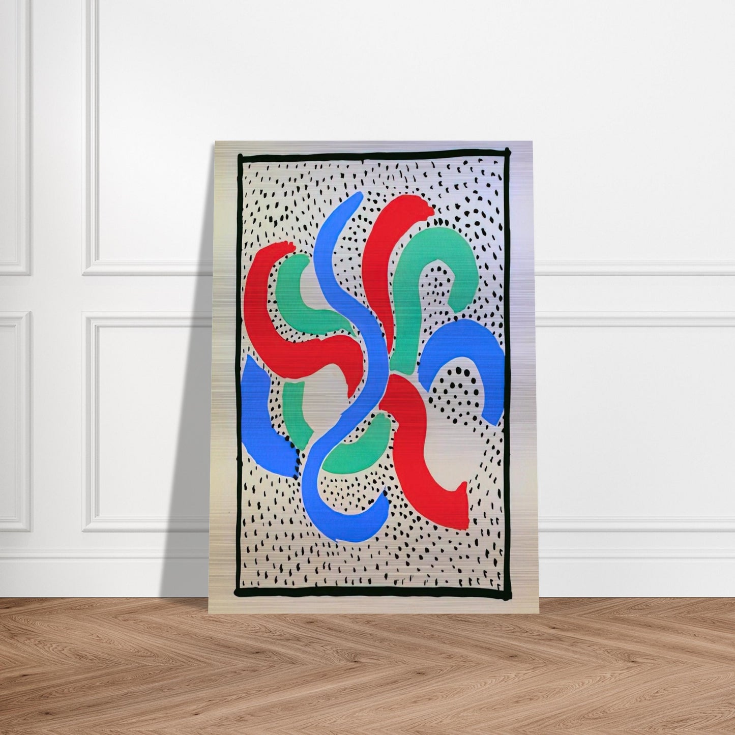 COMPOSITION 28 - Sonia Delaunay Brushed Aluminum Print - 70x100 cm / 28x40 inches | Sonia Delaunay Aluminum Print | Sonia Delaunay Prints