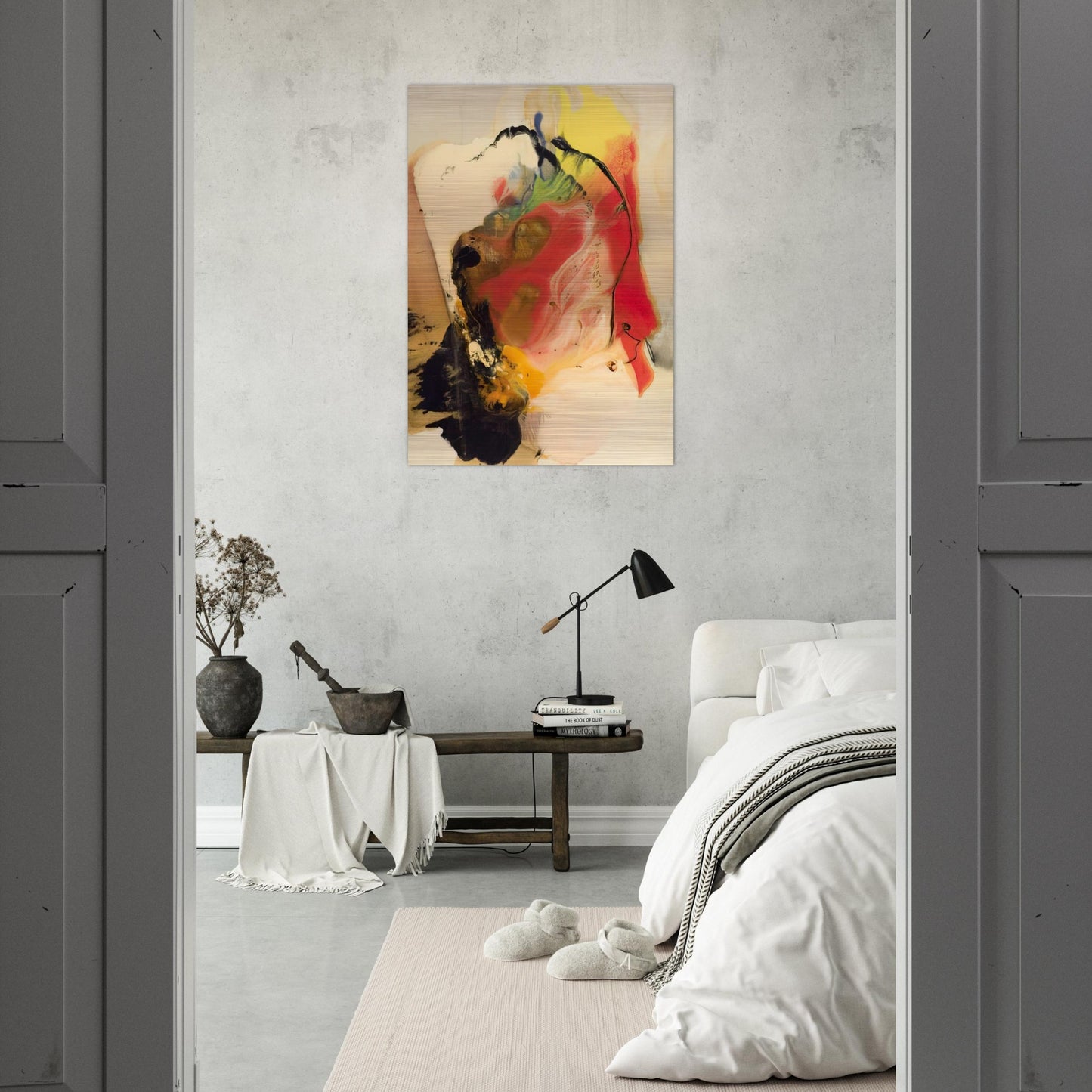 Pompey s Head - Paul Jenkins Brushed Aluminum Print - 70x100 cm / 28x40 inches | Paul Jenkins Aluminum Print | Paul Jenkins Prints