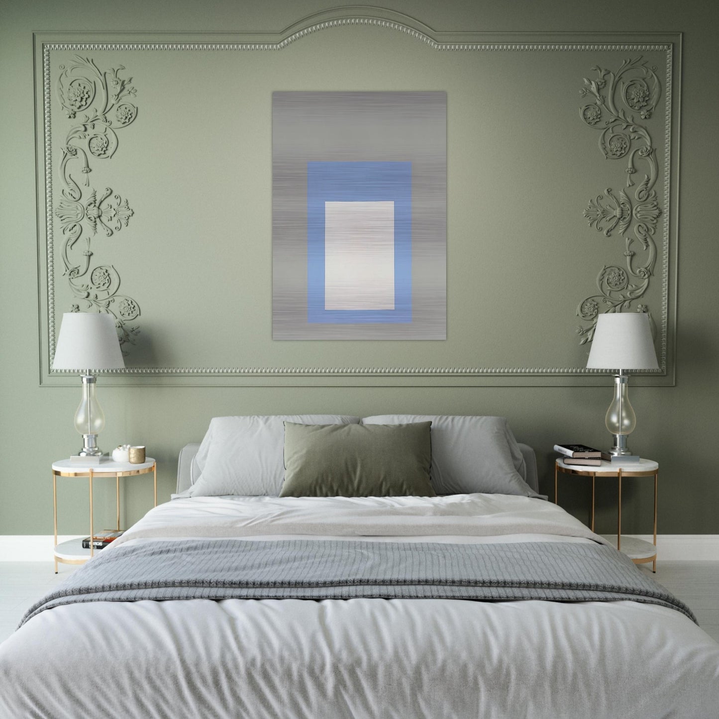 HOMAGE TO THE SQUARE GREEK ISLAND 1957 - Josef Albers Brushed Aluminum Print - 70x100 cm / 28x40 inches | Josef Albers Aluminum Print | Josef Albers Prints