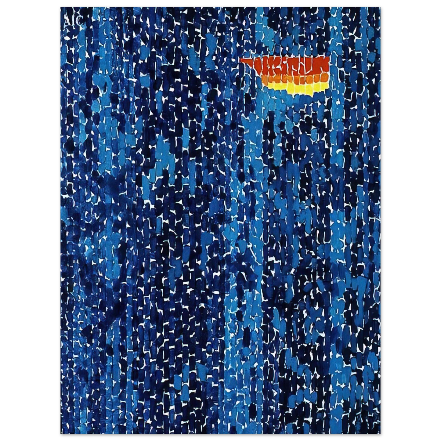 Alma Woodsey Thomas - STARRY NIGHT AND THE ASTRONAUTS 1972  75x100 cm / 30x40inches Fine Art Poster