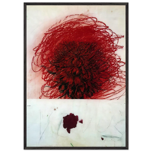 Pan II - Cy Twombly 70x100 cm / 28x40 inches Framed Art Print – Black Wooden Frame