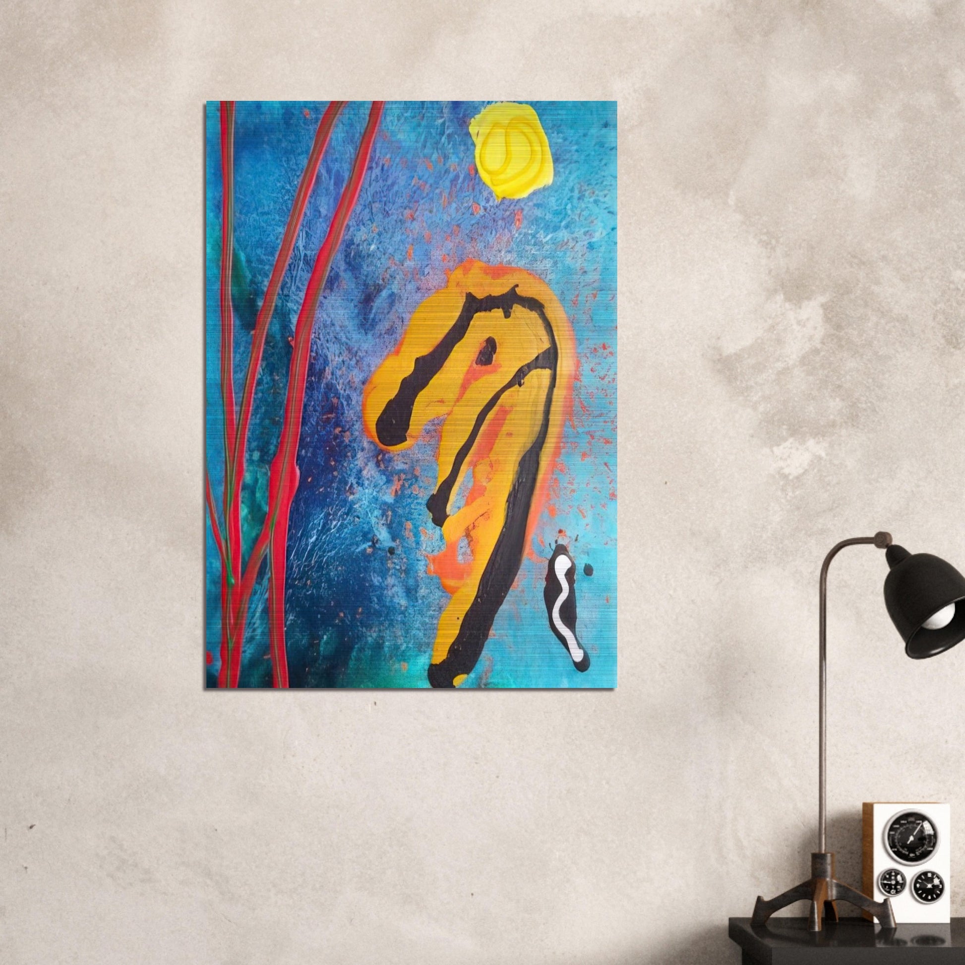 Sky Ritual - 2002 - John Hoyland Brushed Aluminum Print - 70x100 cm / 28x40 inches | John Hoyland Aluminum Print | John Hoyland Prints