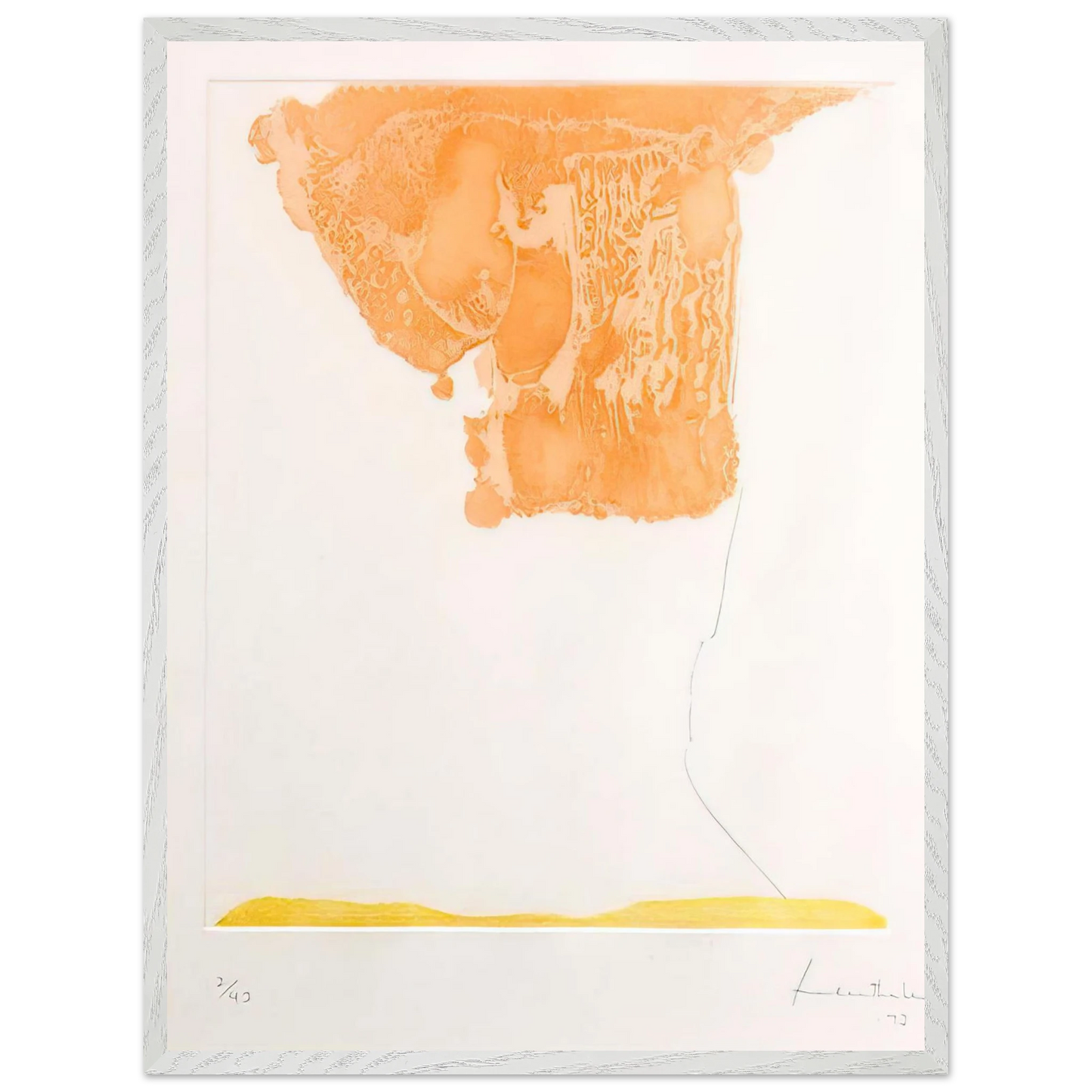 Helen Frankenthaler - Pranzo Italiano - 1973 Wall art - 21x29.7 cm / 8x12" - Premium Wooden Framed Poster With Fine Art Paper-canvas - Black frame