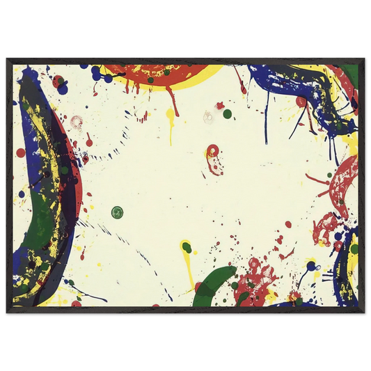 Sun Up - Sam Francis 70x100 cm / 28x40 inches Framed Art Print – Black Wooden Frame